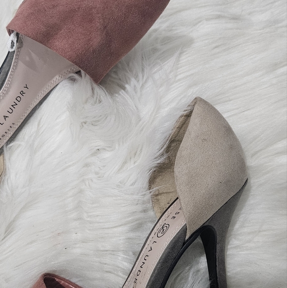 Pointed Beige And Pink Heels - Picture 5 of 7